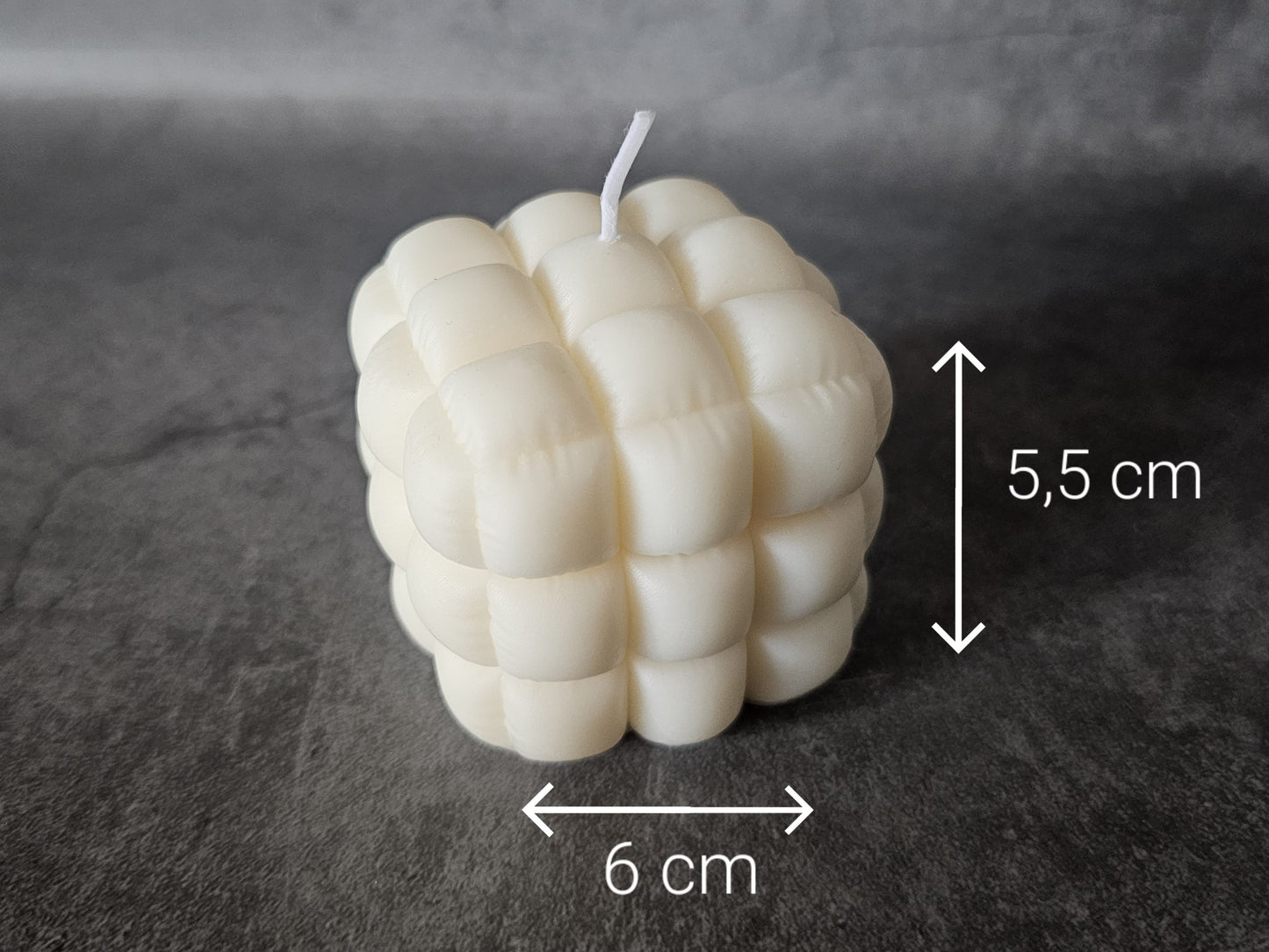 Kissenwürfel Kerze